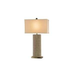 Currey and Company 6355 Rutherford 1 Light Table Lamp in Tan Sharkskin 