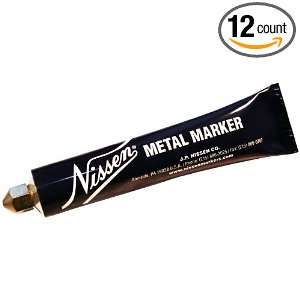 Nissen MMGYF Metal Ball Point Marker, 5/64 Tip, Gray (Pack of 12 
