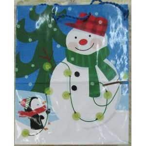   Christmas XGB8845 Snowman & Penguin Medium Gift Bag 