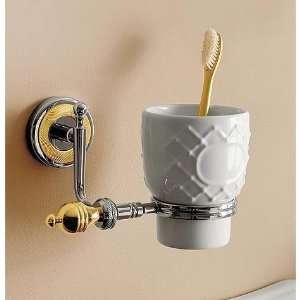   6502 Wall Mounted Classic Style Round Ceramic Toothbrush Holder 6502