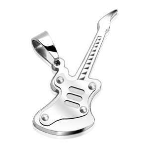 Classic Guitar Polished Pendant Necklace Jewelry