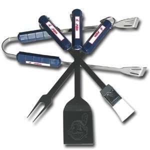  Cleveland Indians Grill BBQ Utensil Set Patio, Lawn 