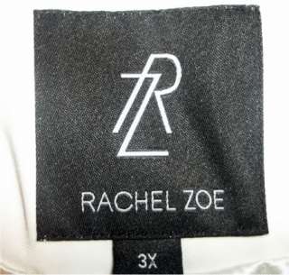 NEW Rachel Zoe Tuxedo Jacket White with Ruched Sleeves Plus Size 3X 