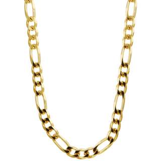 14K Gold over Silver 20 Figaro Chain 4.00mm  