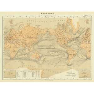   Antique Map of the World on Mercators Projection