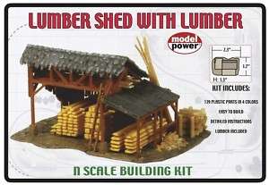 Model Power 1580 N LUMBER SHED W/lumber  