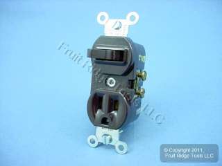   Brown 3 Way Light Switch Outlet Receptacle 15A 078477229705  