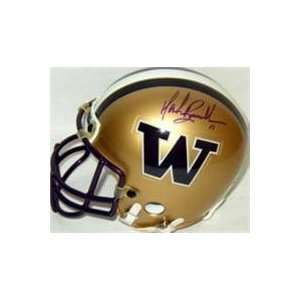   autographed Football Mini Helmet (Washington Huskies) 