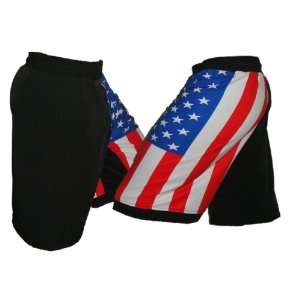  USA Flag MMA Fight Shorts Size 30 