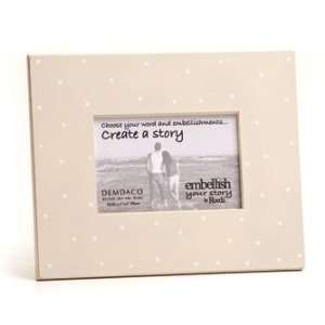  Cream with White Dots Magnetic Frame Arts, Crafts 