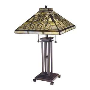    Dale Tiffany Mission 2 Light Table Lamp 7438 758