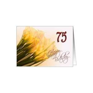  75th Happy Birthday   Calla Lilies Card Toys & Games