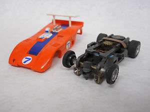 Aurora Original AFX #1752 McLaren XLR   Orange/Blue #7   HO Slot Car 
