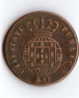 This is a Portugal 40 reis type of 1821 1824 in fine condition 