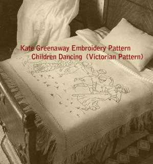 Kate Greenaway Embroidery Pattern Antique #EMB84  