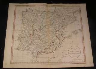 Spain Portugal 1811 Russell original outline color  