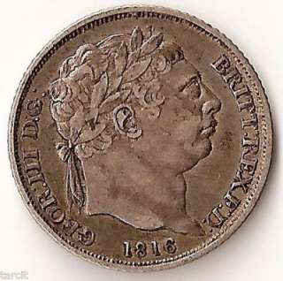 UK (Great Britain) 6 Pence 1816 George III QUALITY   