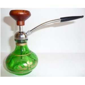  Mini 5.5 Inch Glass tobacco Hookah pipe   Green Color 