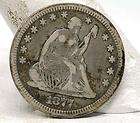 1877 CC Seated Sitting Liberty Quarter 25c Very Nice