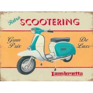 Scootering Metal Sign