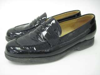 TODS Black Patent Leather Loafers Driving Shoes Sz 6.5  