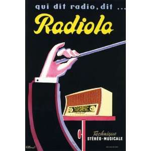  RADIOLA RADIO MAESTRO STEREO MUSIC VINTAGE POSTER ON 