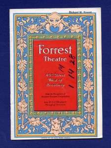 Old Theatre Program Forrest Theatre New York 1928  