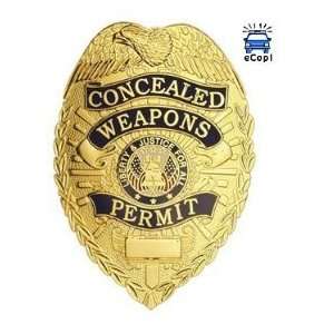   Finish Concealed Weapons Permit Shield Badge 8119_G 