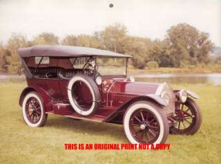 1914 Moyer Six Model G hard to find classic car print  