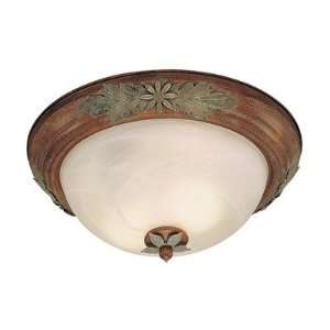 Livex Lighting 8113 17 / 8115 17 Flush Mount in Crackled Bronze with 
