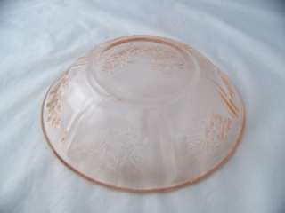 FEDERAL GLASS SHARON CABBAGE ROSE PINK 6 CEREAL BOWL  