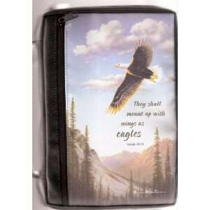  Bible Cover Sml Blk Vinyl with Eagle 