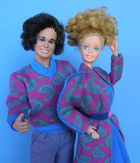 Vintage 1981 Superstar BARBIE & KEN in MATCHING Sweater Soft Fashion 