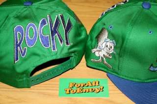 Vintage ROCKY and Bullwinkle show snapback hat NWT 1993  