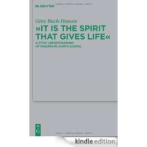 It is the Spirit that Gives Life A Stoic Understanding of Pneuma in 