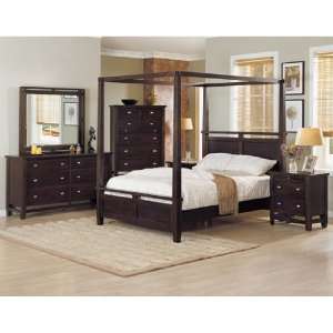 Simply Living Mahogany Poster Bedroom Set by Vaughan Furniture