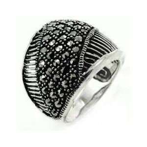 Ring with MARCASITE Stone QRZ14 (6) Jewelry