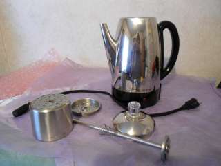   Electric Percolator, Stainless Steel, Only 1 Month Old, Needs Cover