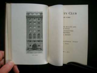 City Club New York Annual Report 1913 Manhattan Hotel  