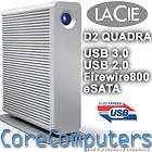 LaCie D2 Quadra USB 3.0   3TB External Hard Drive Firewire 400 800 