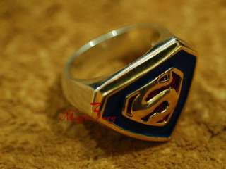 Superman shield Alloy band Ring Memorabilia EOR03  