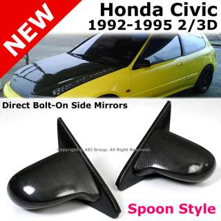 Honda Civic 92 95 2/3 Door JDM Spoon Carbon Fiber Paint Styl Manual 