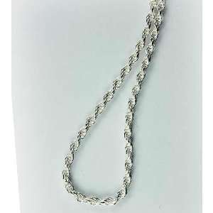 NEXUS ITALY.925 Sterling Silver 040 Gauge Rope Chain 9 Inch Anklet 