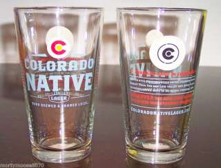 COLORADO NATIVE LAGER ONE PINT BEER GLASS GOLDEN, COLO.  