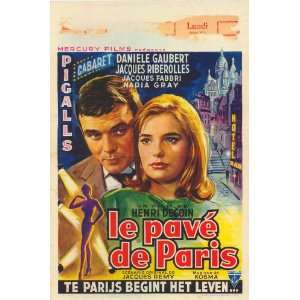  The Pavements of Paris (1961) 27 x 40 Movie Poster Belgian 