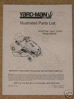 2003 Yard Man MTD Lawn Tractor Illustrated Parts Manual  