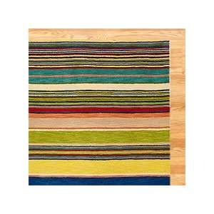    Striped Wool Tufted Rug, Multicolor   World Market