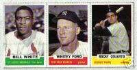   Card Panel Whitey Ford NY Yankees Rocky Colavito Detroit Tigers  
