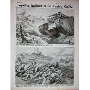  1917 WW1 British Soldiers Cambrai Tank Hindenburg