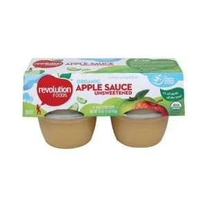  Revolution Foods Unsweetened Apple Sauce, 4 Ounce (Pack of 